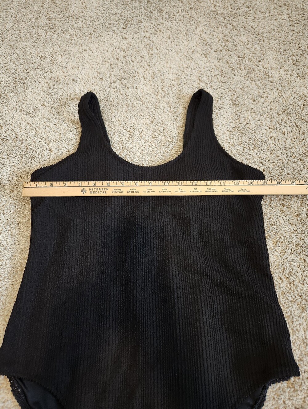 Old Navy Black Ribbed Swimsuit One Piece Size XL - Picture 7 of 8